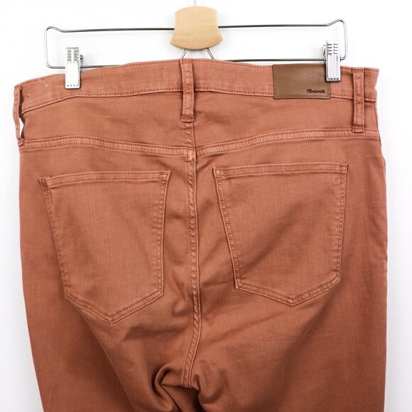 Madewell 10" High-Rise Skinny Jeans Garment-Dyed TENCEL Denim Edition Clay 32 - Picture 7 of 12